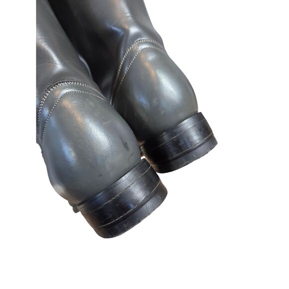 Diamond J vtg roper western boots grey pull on round toe cowboy mens 12 main image 4